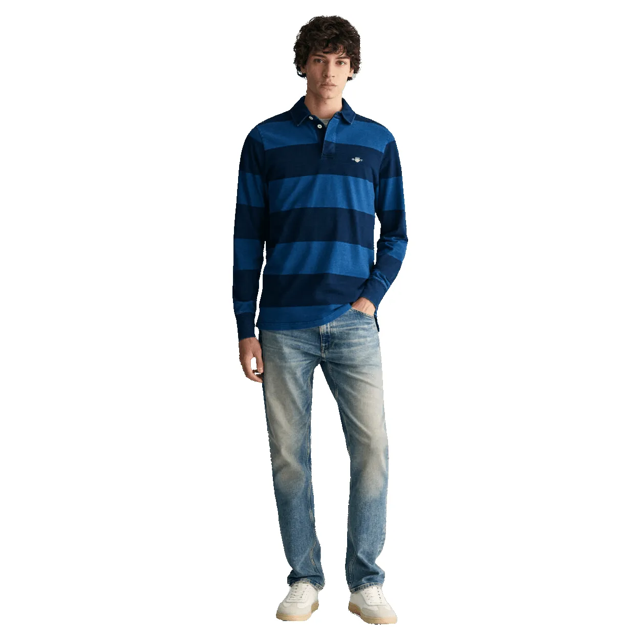 GANT Striped Long Sleeve Rugby Shirt sold by Coes product image thumbnail 4
