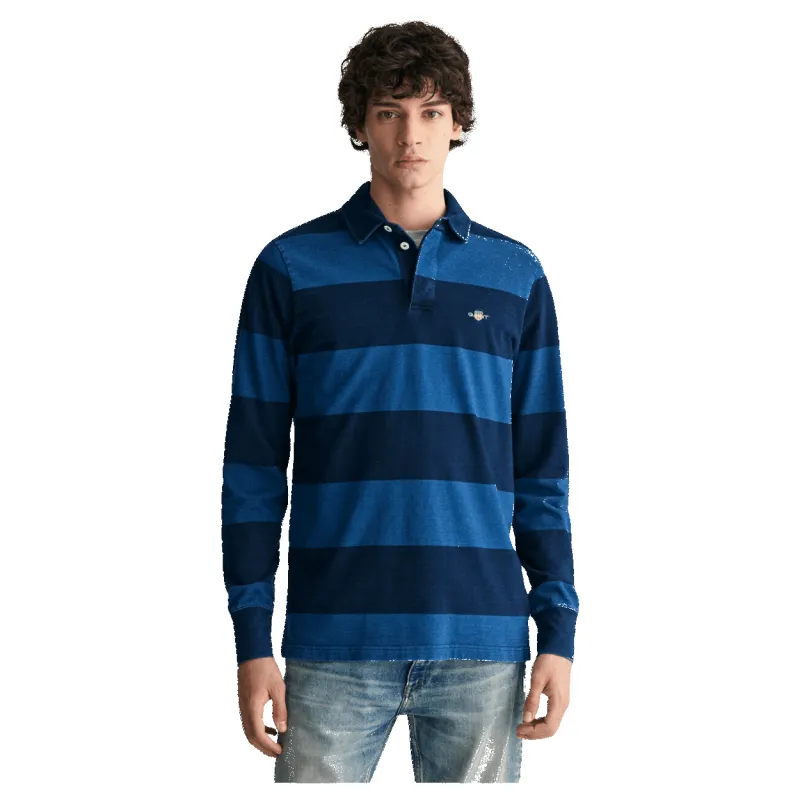 GANT Striped Long Sleeve Rugby Shirt sold by Coes