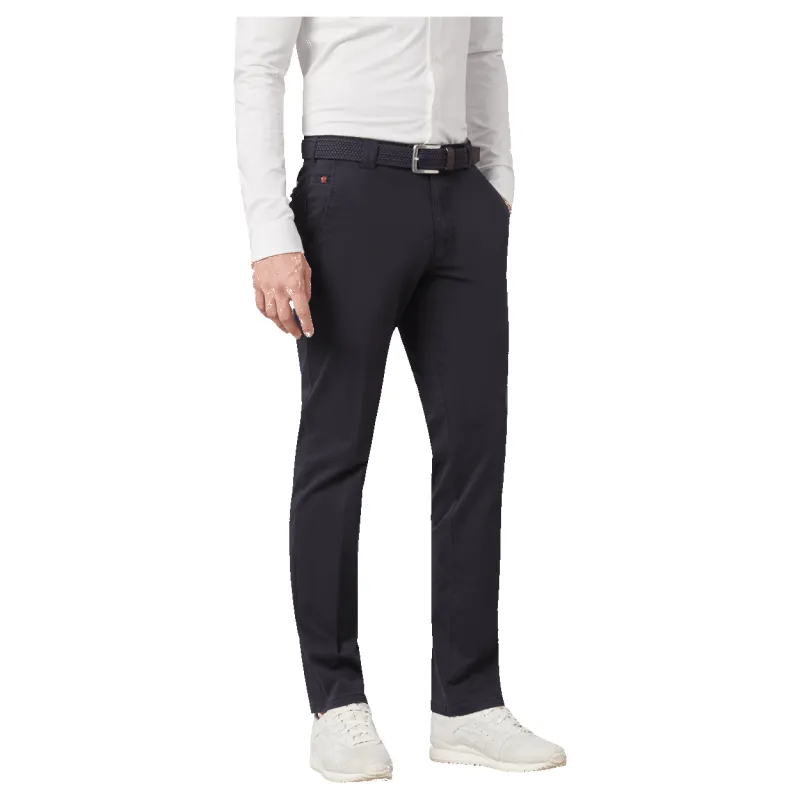 Meyer Roma Light Weight Chino in Navy sold by Coes
