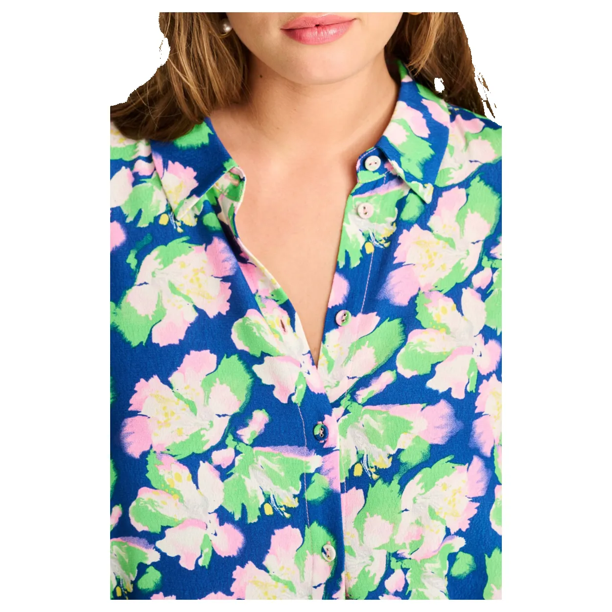 POM Amsterdam Mila Lilies Blue Blouse sold by Coes product image thumbnail 5