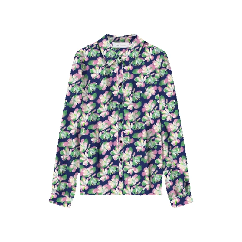 POM Amsterdam Mila Lilies Blue Blouse sold by Coes