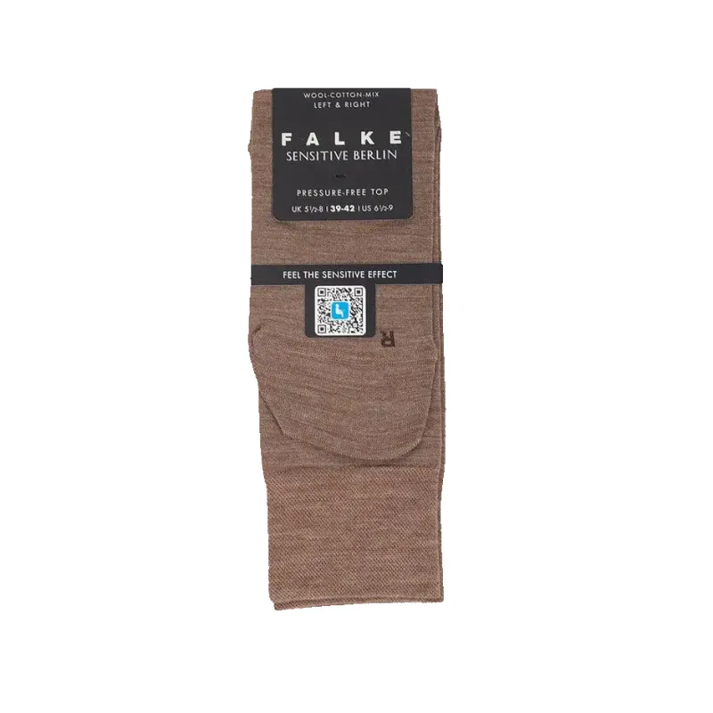Falke Berlin Sensitive Socks in Tan sold by Coes