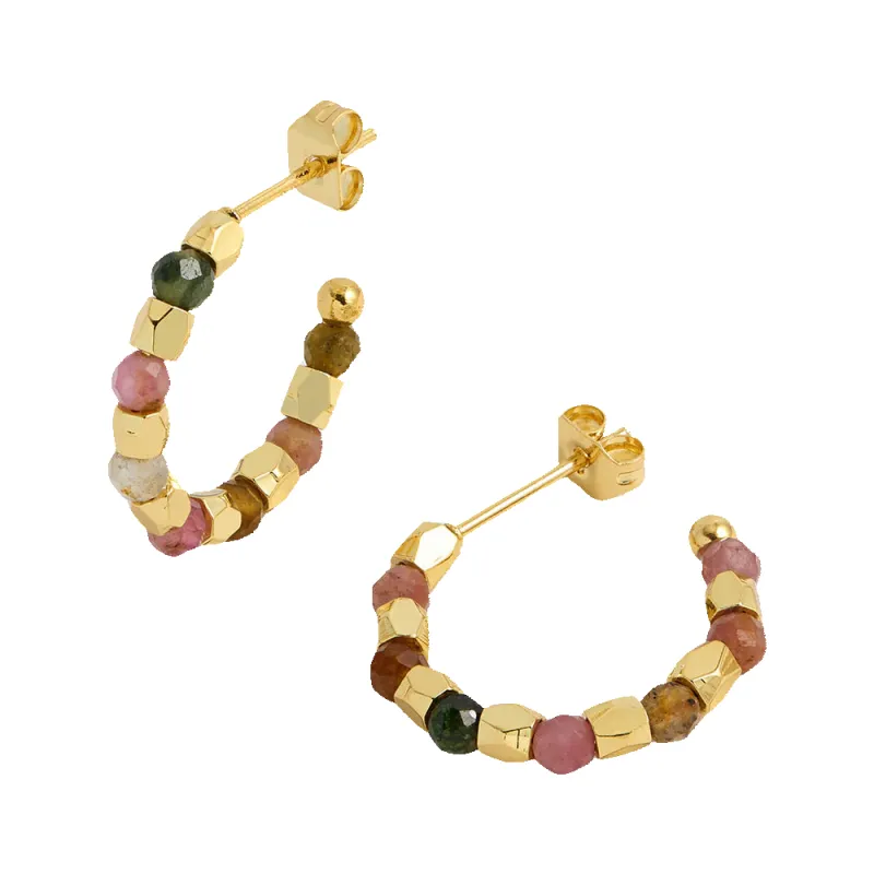 Estella Bartlett Coco Gemstone Bubble Hoop Earrings sold by Coes