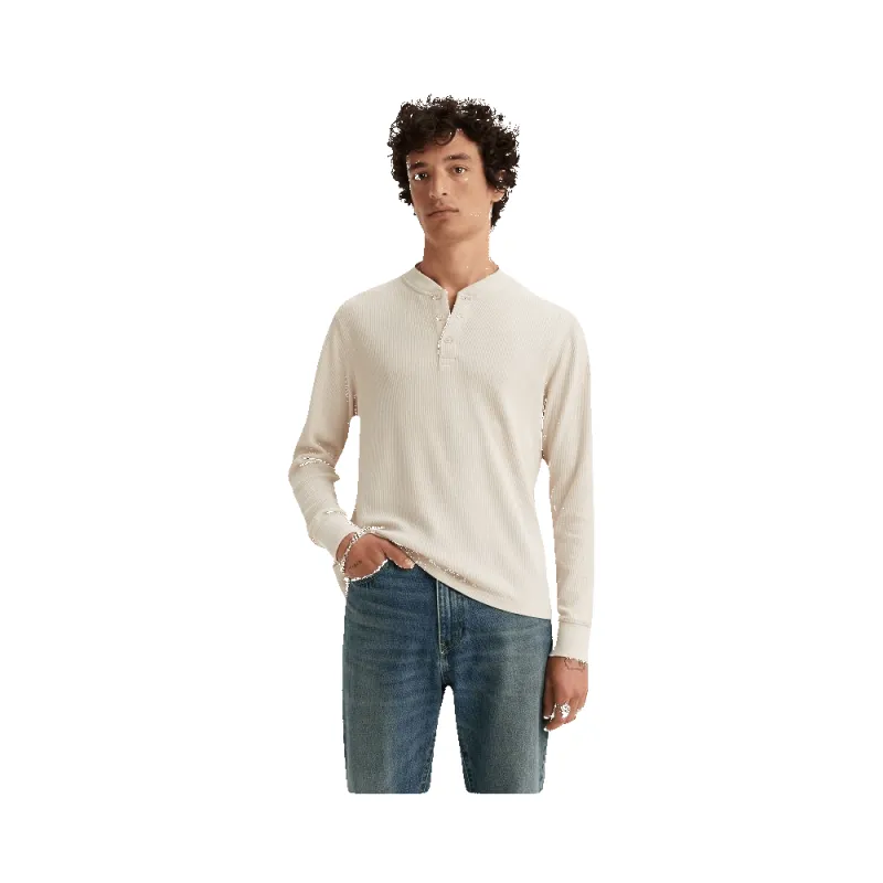 Levi's Long Sleeve Thermal Three Button Henley T-Shirt sold by Coes