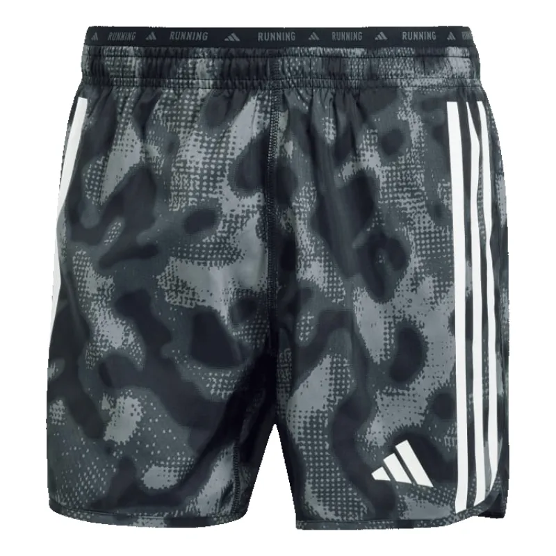 Adidas Own The Run Three-Stripes All Over Print Shorts made by Adidas