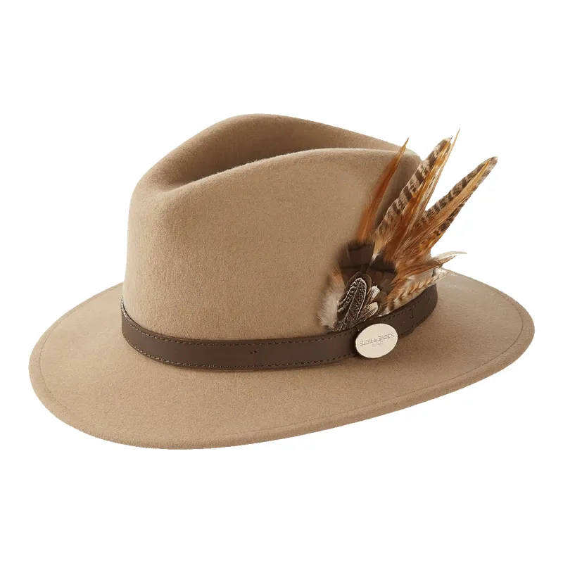 Hicks & Brown Bronze Feather Suffolk Fedora with made by Coes