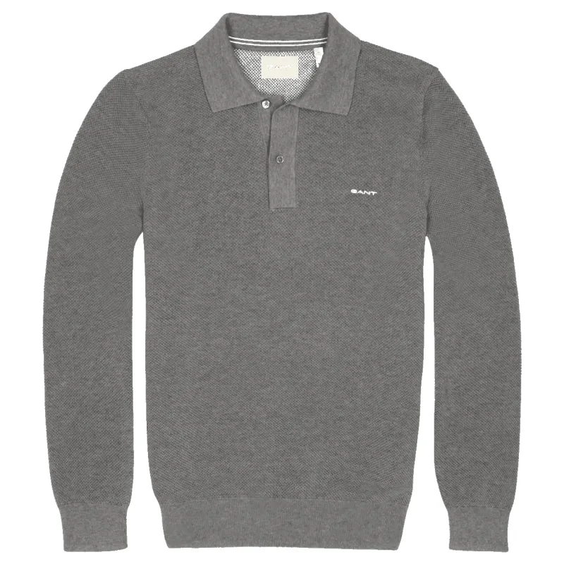 GANT Cotton Pique Long Sleeve Polo Shirt sold by Coes