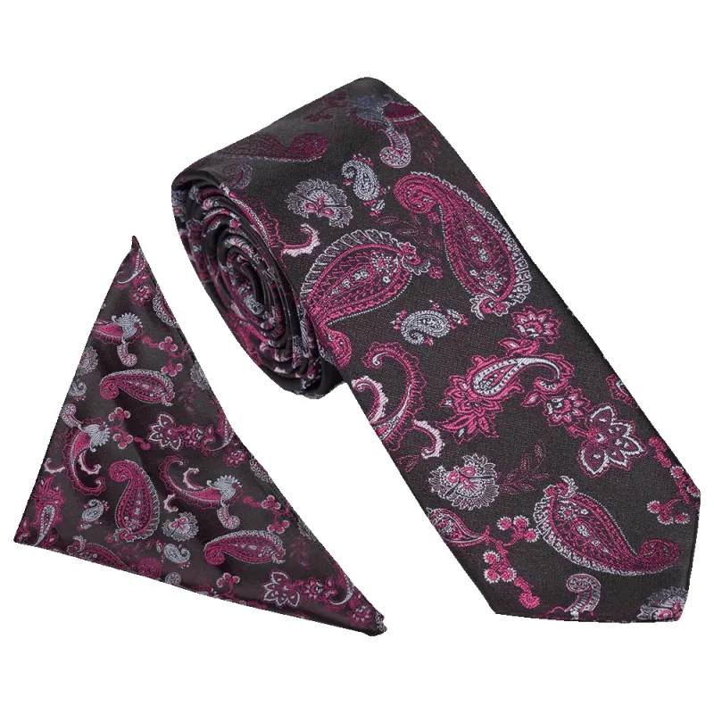 William Turner Occasion Strong Paisley Tie and Pocket Square Set made by Coes