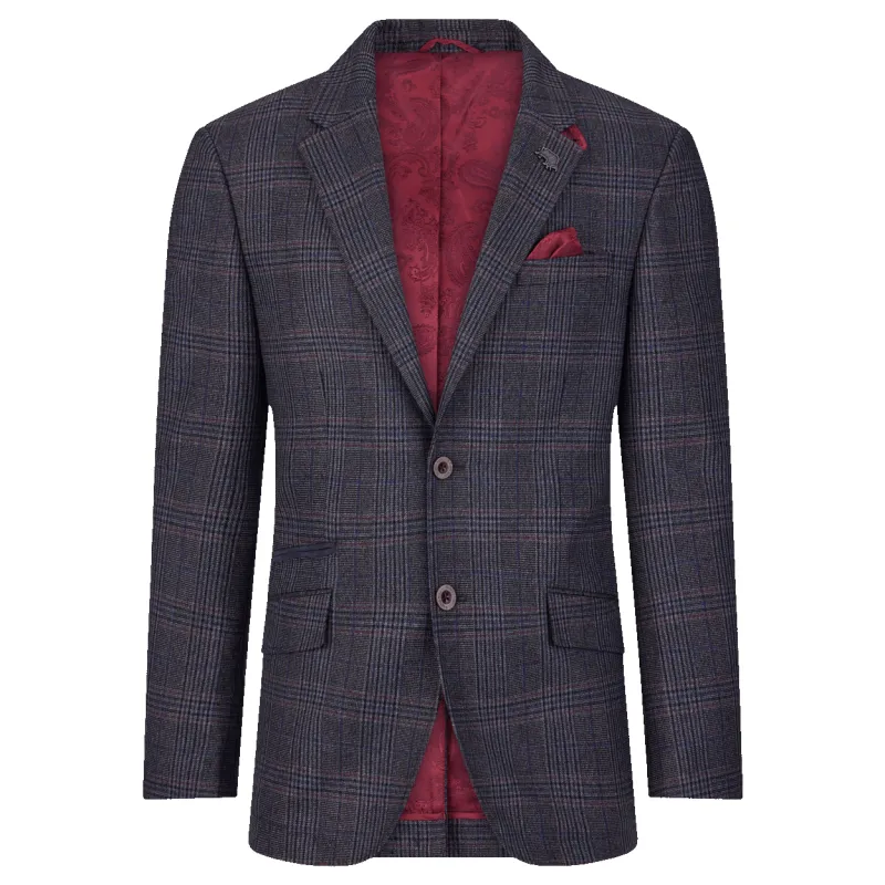 Raging Bull Check Wool Blazer made by Coes
