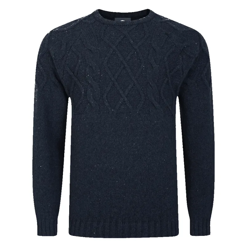 Peter Gribby Crew Cable Yoke Jumper sold by Coes