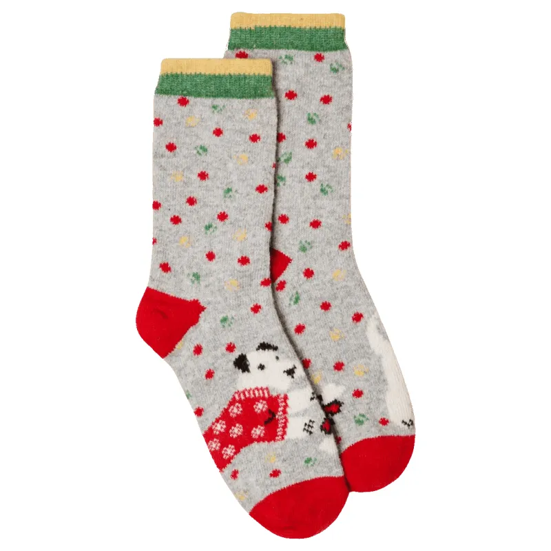 White Stuff Christmas Dog Wool Mix Socks sold by Coes