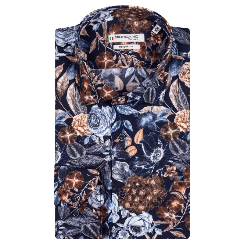 Giordano Floral Long Sleeve Shirt sold by Coes