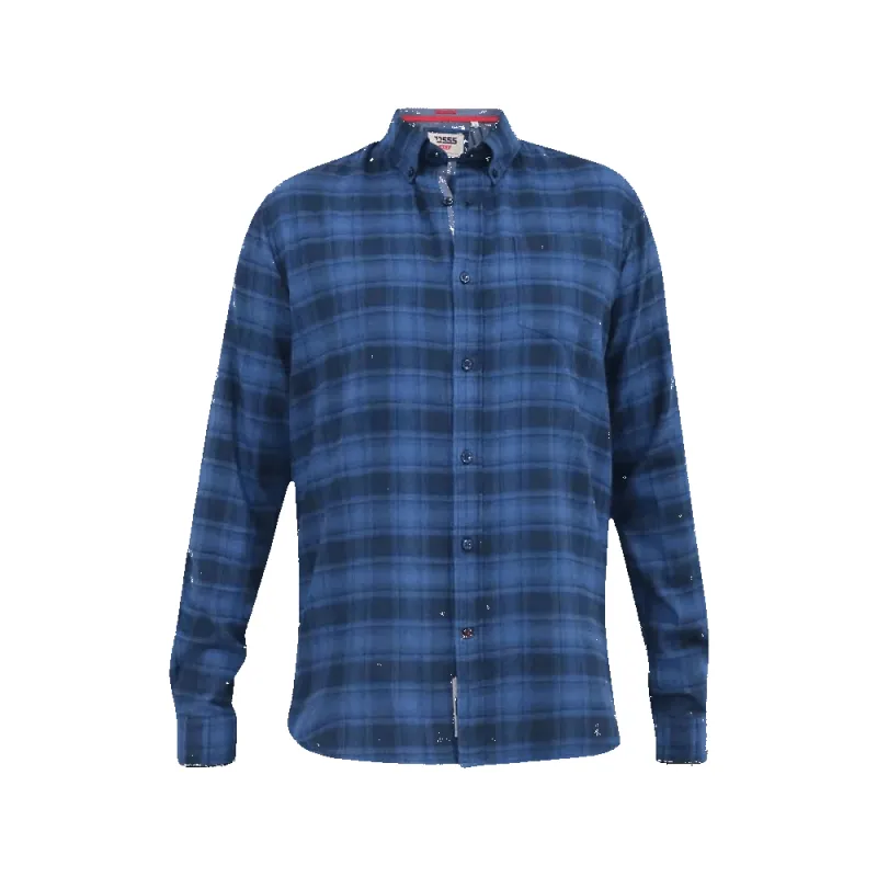 Duke Bruce Flannel Check Long Sleeve Shirt sold by Coes