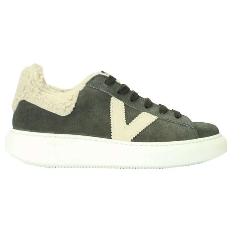 Victoria Milan Split Leather & Faux Shearling Trainers made by Coes
