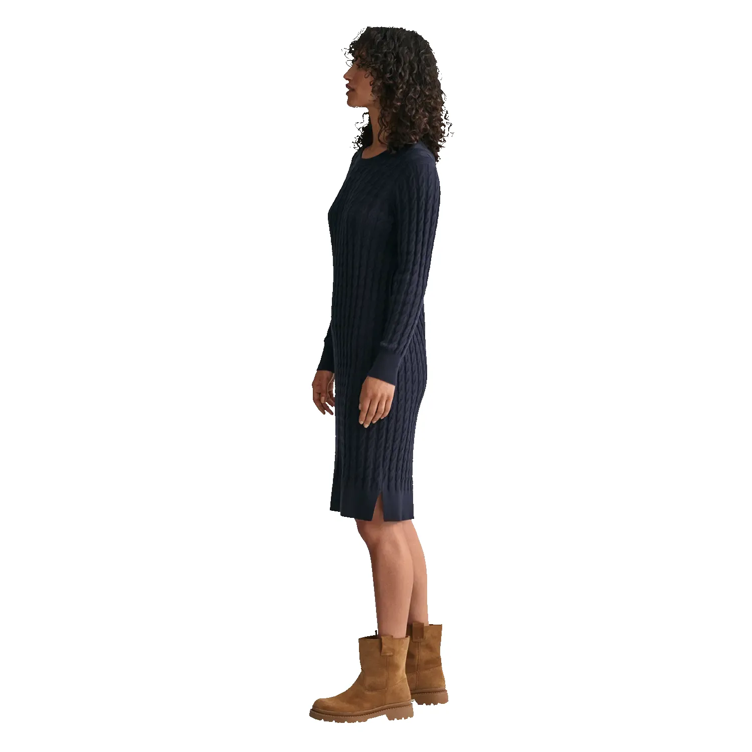 GANT Stretch Cotton Cable Crew Neck Dress sold by Coes product image thumbnail 5