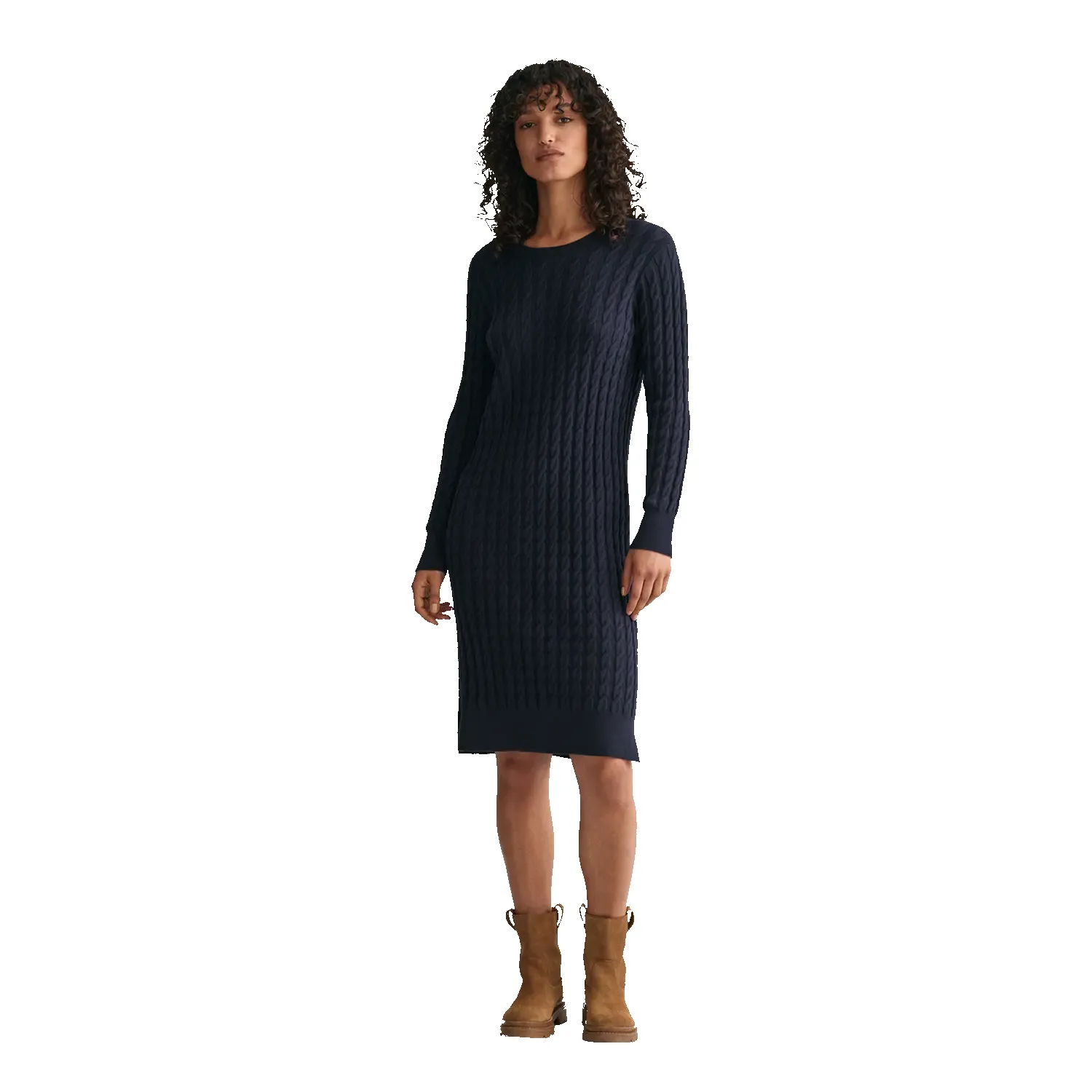GANT Stretch Cotton Cable Crew Neck Dress sold by Coes product image thumbnail 2
