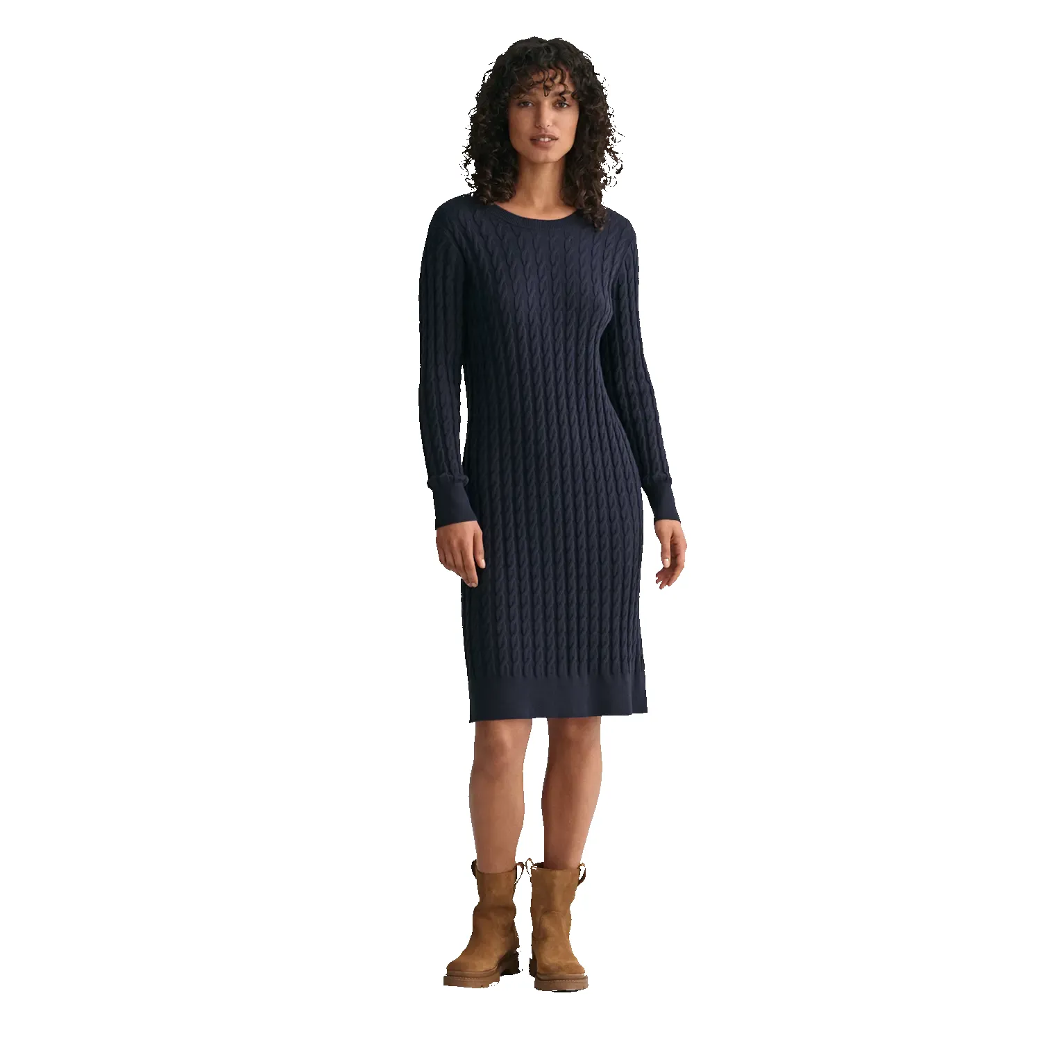 GANT Stretch Cotton Cable Crew Neck Dress sold by Coes product image thumbnail 3