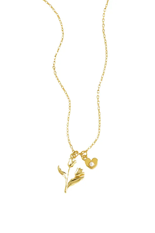Estella Bartlett Tulip And Heart Necklace sold by Coes