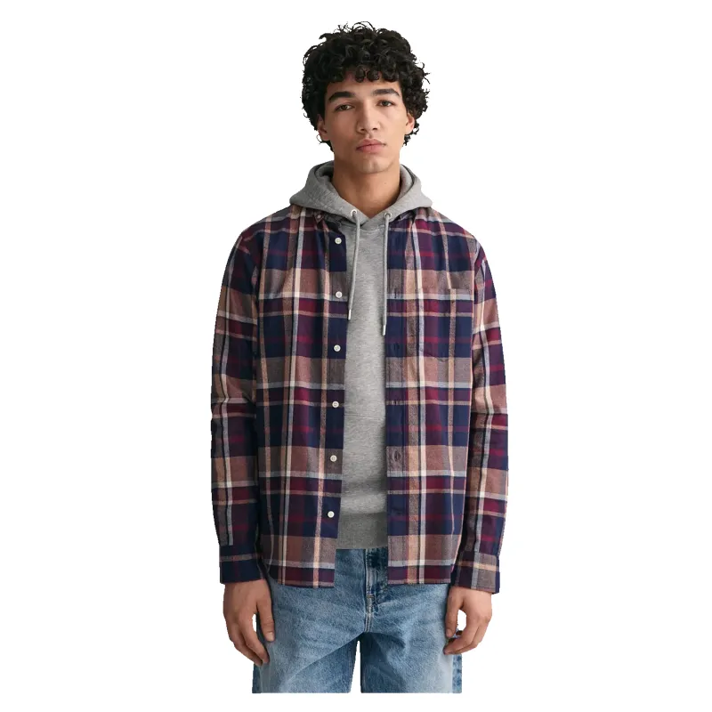 GANT Long Sleeve Jaspe Checked Shirt sold by Coes