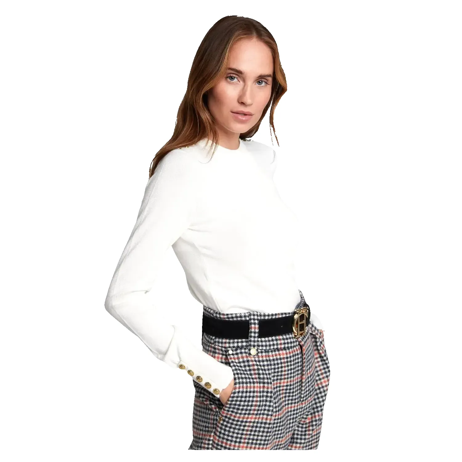 Holland Cooper Button Crew Neck Jumper sold by Coes product image thumbnail 2