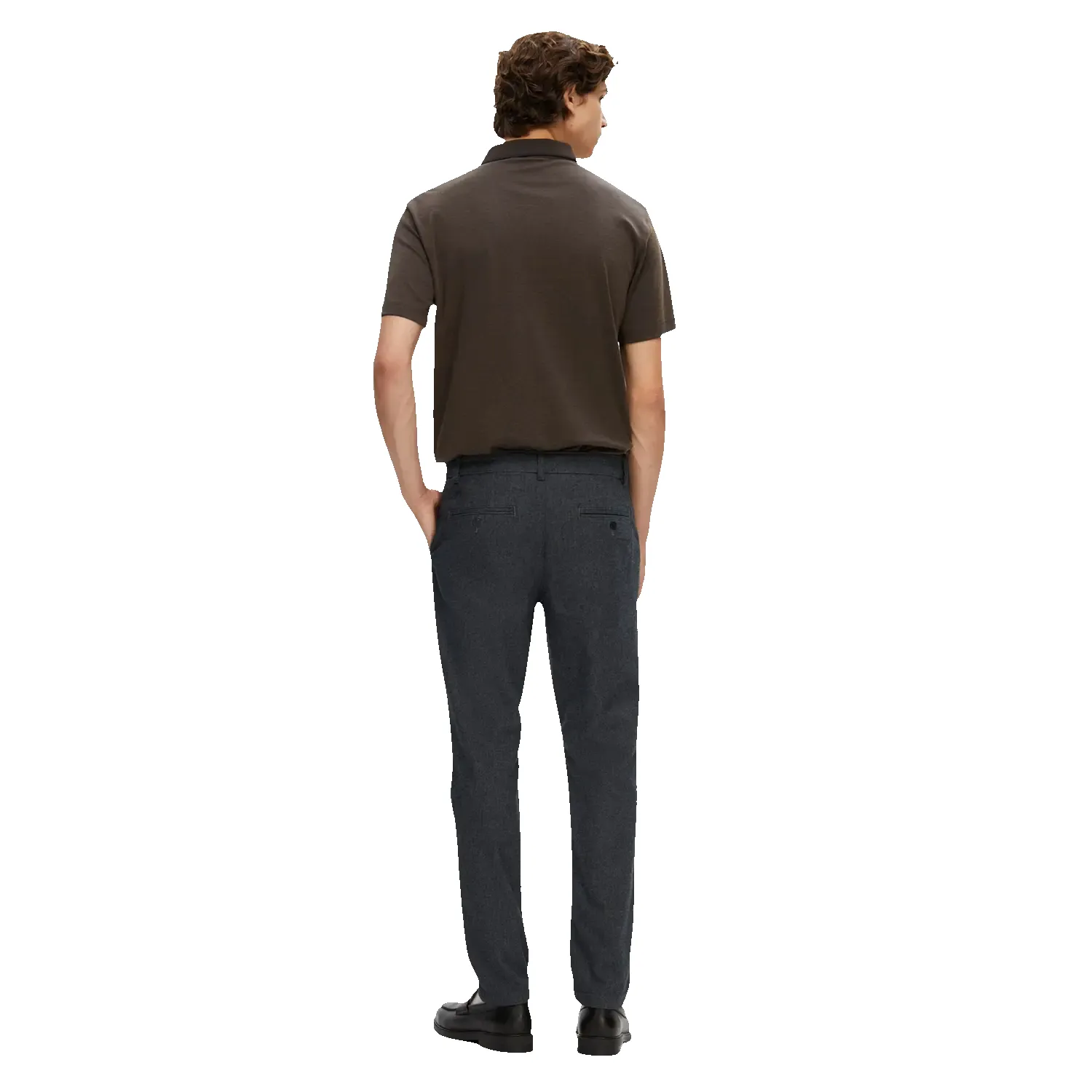 Selected Slim Fit Miles 175 Brushed Trousers sold by Coes product image thumbnail 3