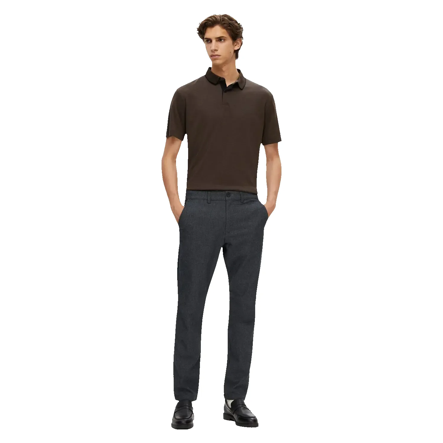 Selected Slim Fit Miles 175 Brushed Trousers sold by Coes product image thumbnail 4