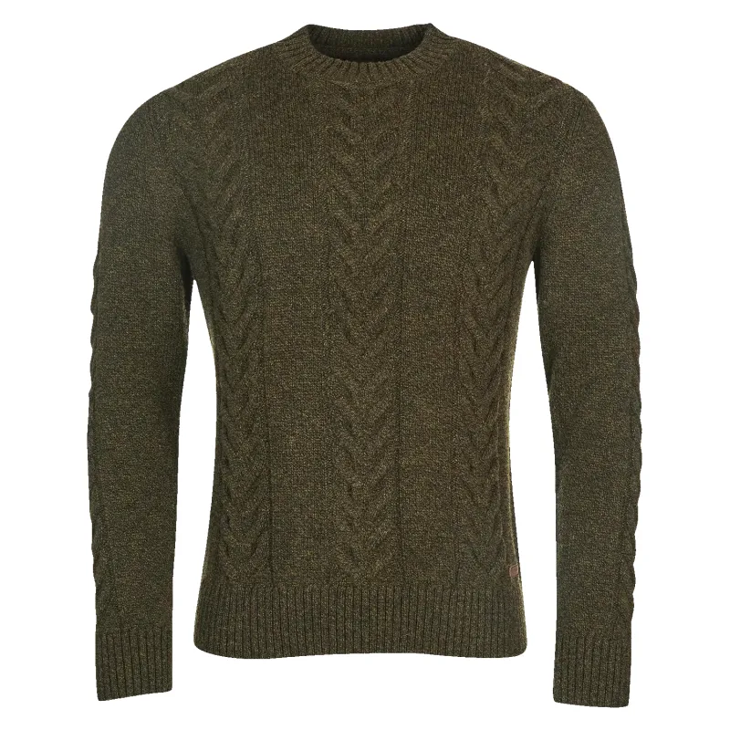 Barbour Essential Cable Knit Crew Neck Jumper sold by Coes