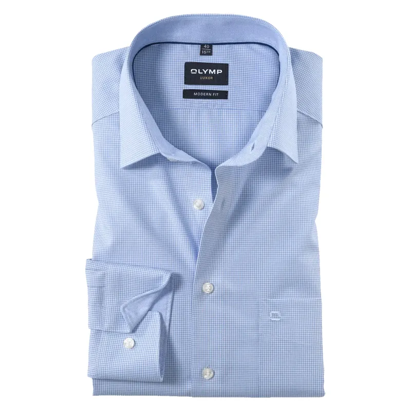 Luxor Modern Fit Long Sleeve Check Shirt sold by Coes