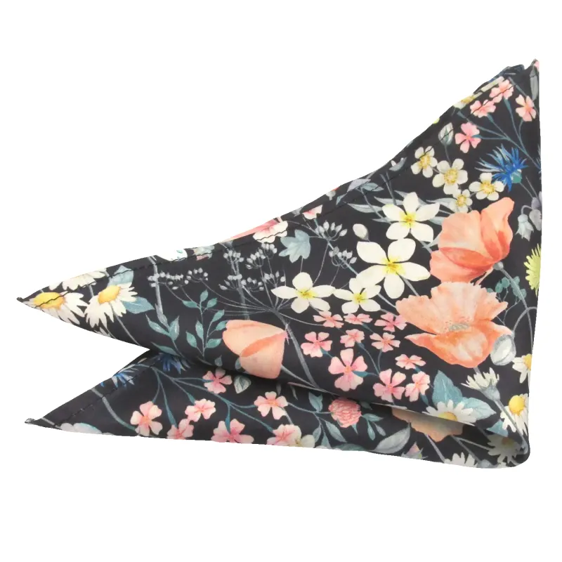 Van Buck Silk Hanks/Pocket Squares Made With Liberty Fabric sold by Coes