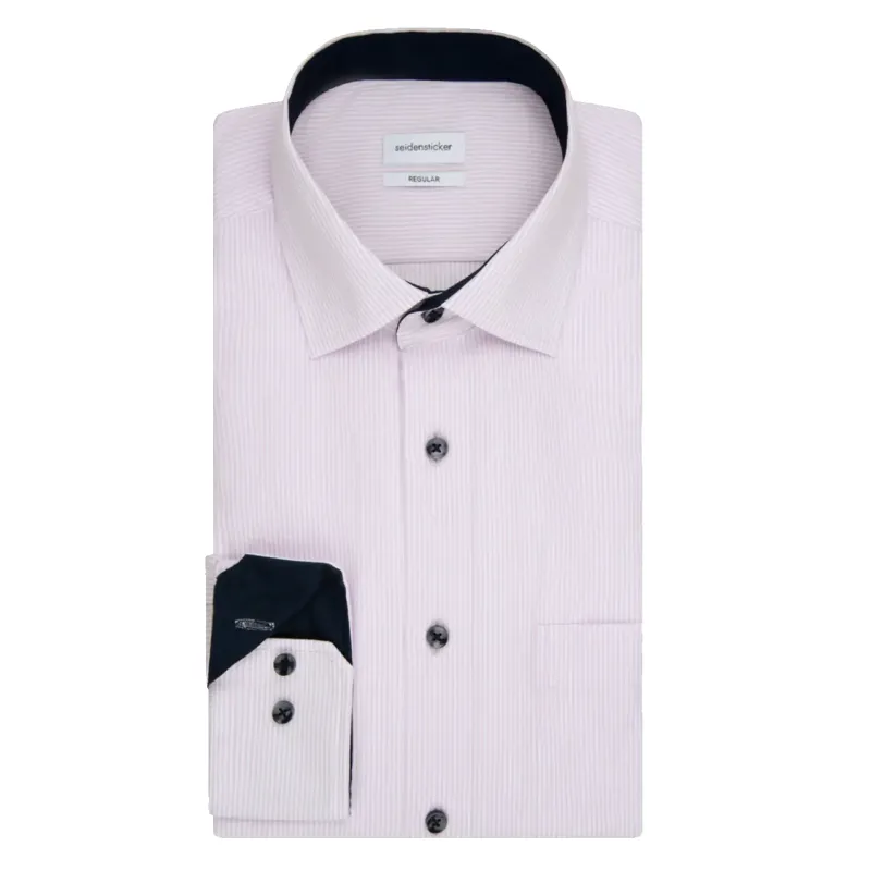 Seidensticker Long Sleeve Regular Fit Stripe Shirt With Trim sold by Coes