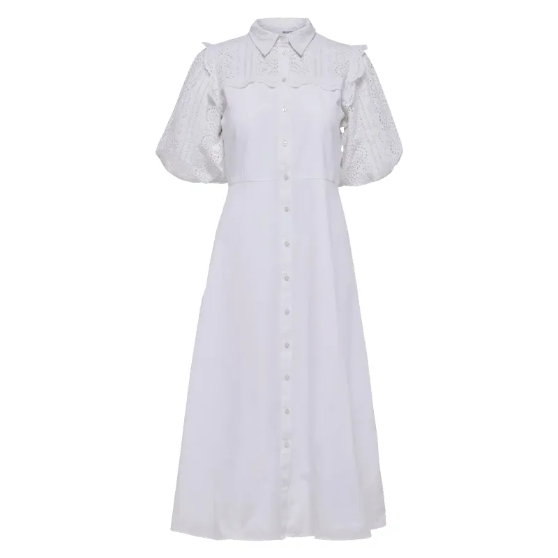 Selected Femme Violette Broderie Anglaise Short Sleeved Dress sold by Coes