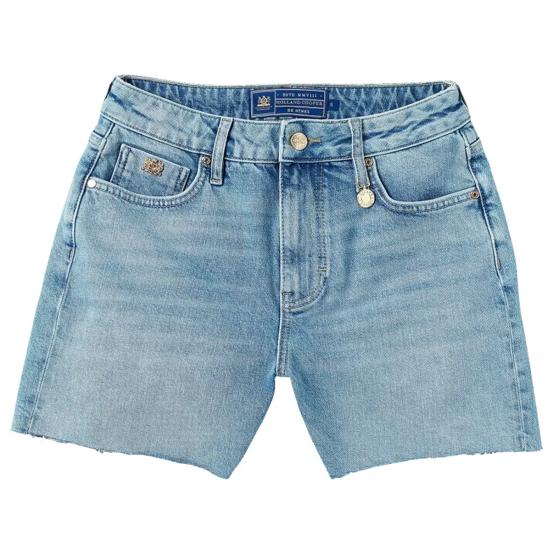 Holland Cooper High-Rise Denim Shorts sold by Coes