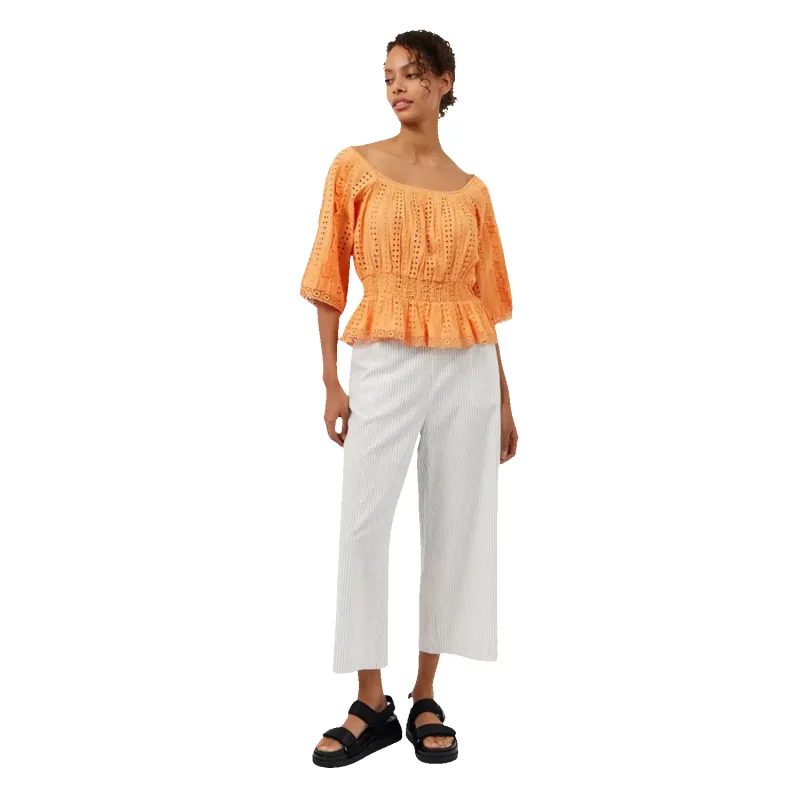 Great Plains Summer Embroidery Square Neck Peplum Top made by Coes