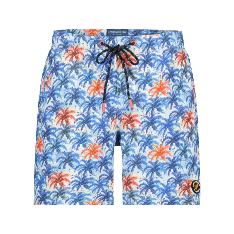 A Fish Named Fred Palm Tree Swim Short sold by Coes