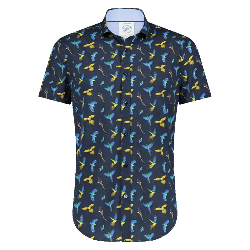 A Fish Named Fred Short Sleeve Bird Print Shirt sold by Coes
