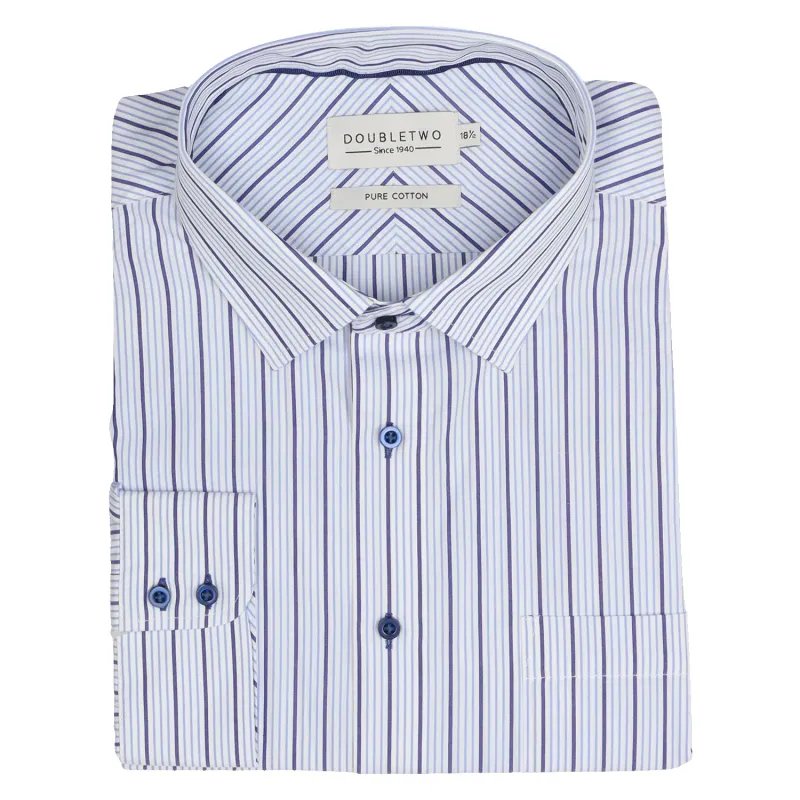 Double Two Stripe Long Sleeve Formal Shirt sold by Coes