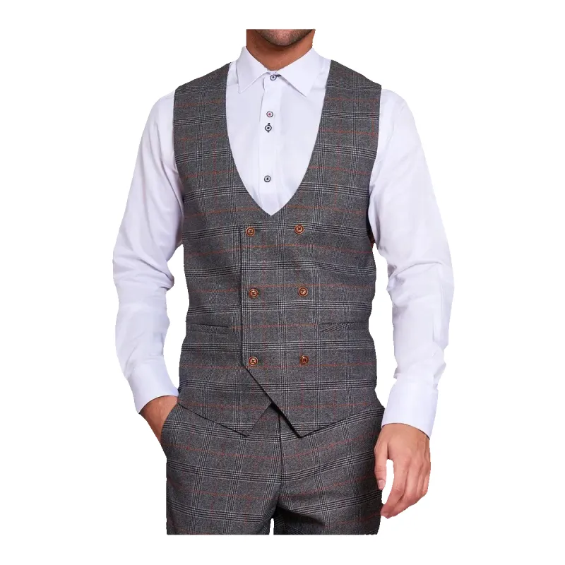 Marc Darcy Jenson Check Waistcoat sold by Coes