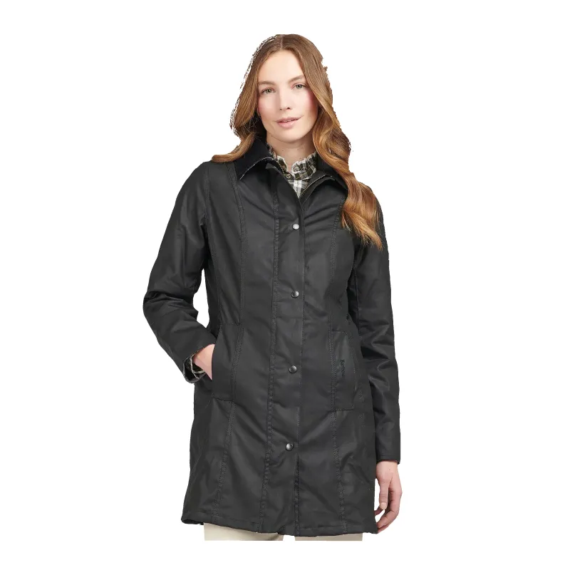 Barbour Belsay Wax Jacket in Black sold by Coes