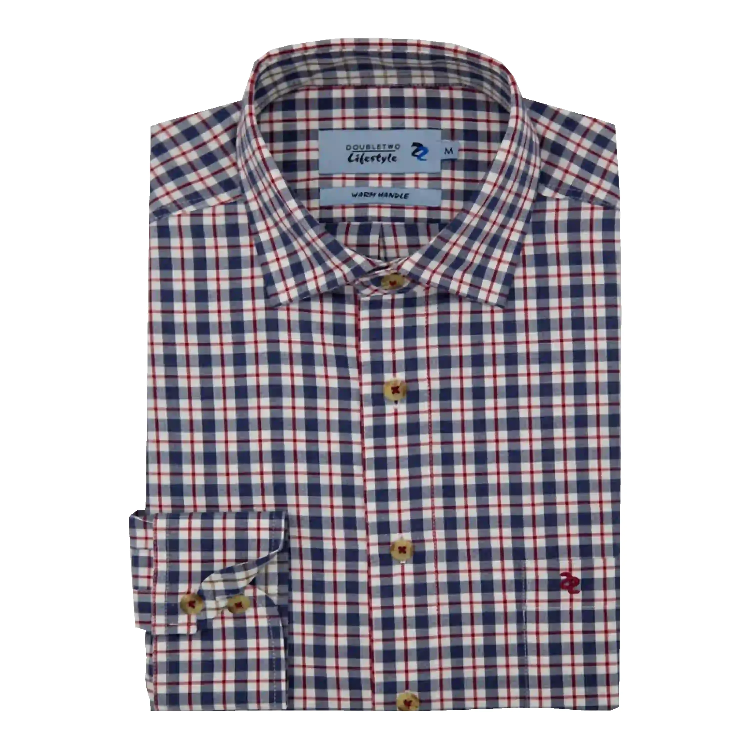 Double Two Long Sleeve Brushed Cotton Check Shirt sold by Coes product image thumbnail 2