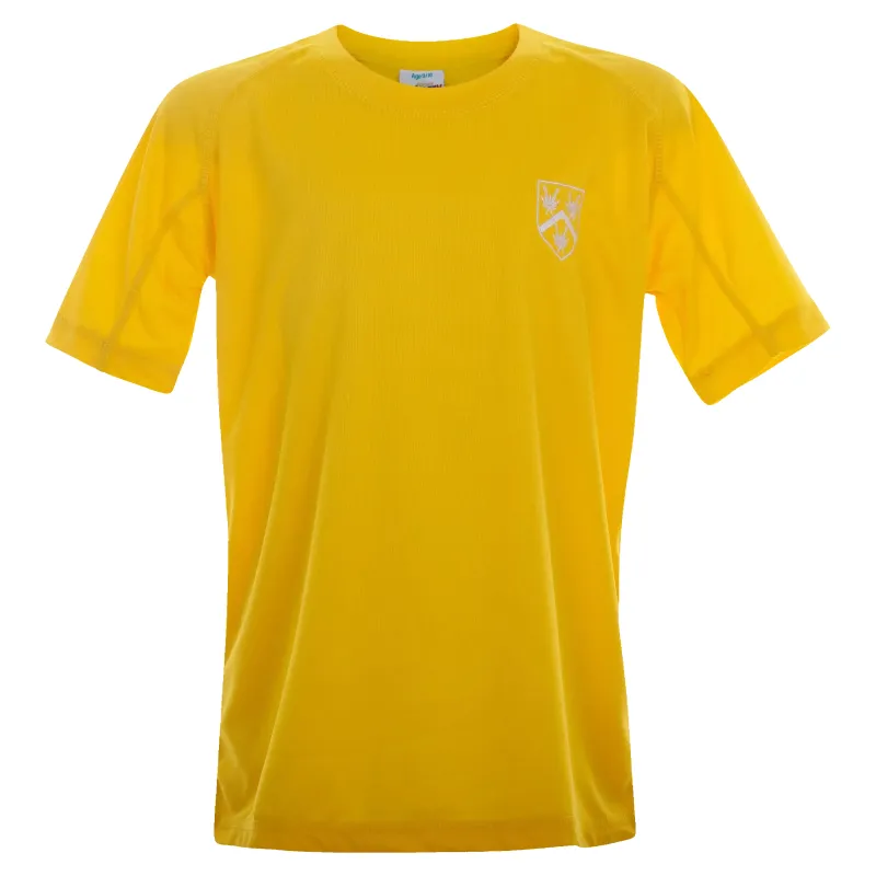 Framlingham College Prep House PE T Shirt in Yellow sold by Coes