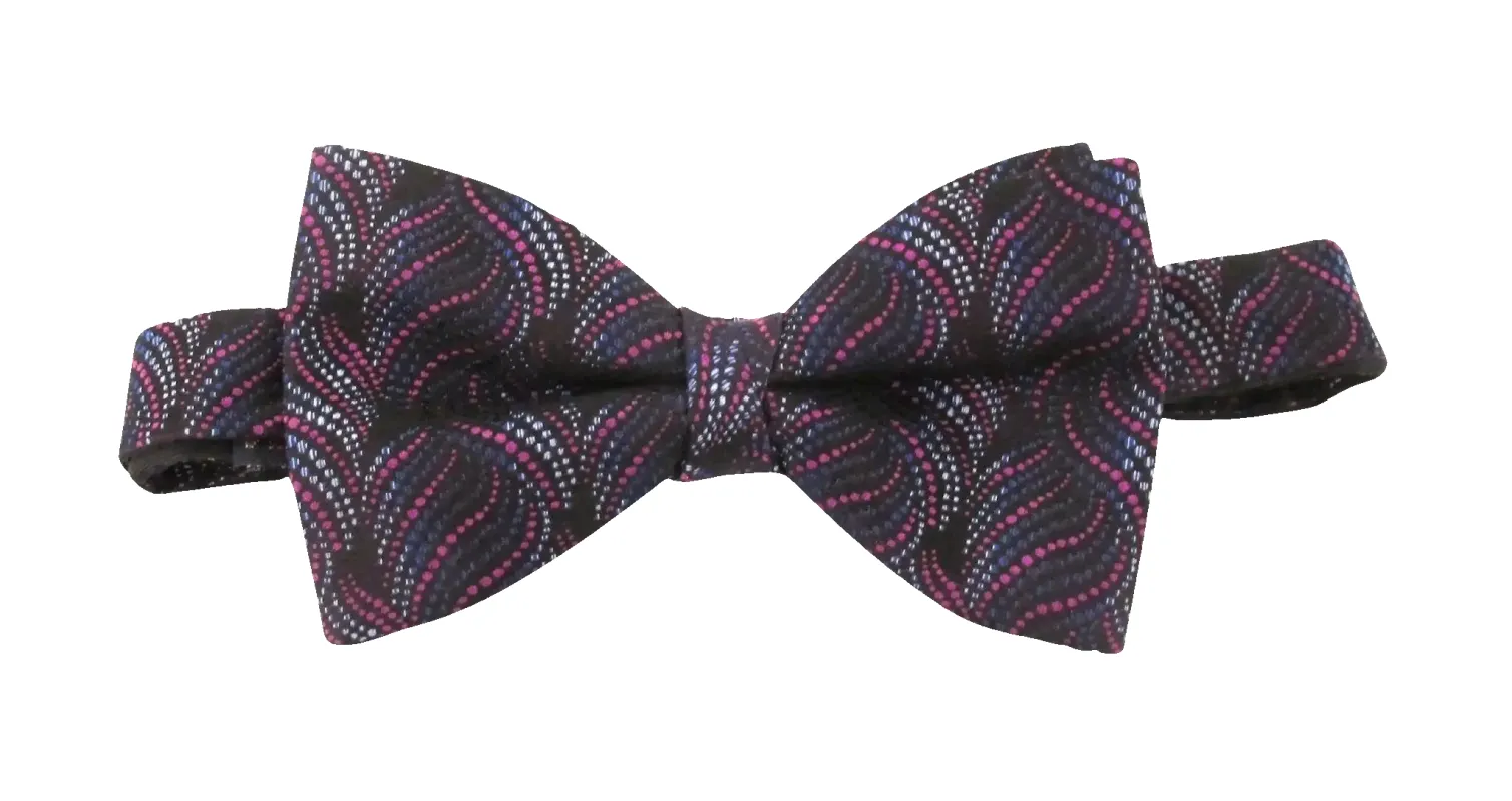 Van Buck Cerise & Blue Wave Silk Bow Tie sold by Coes