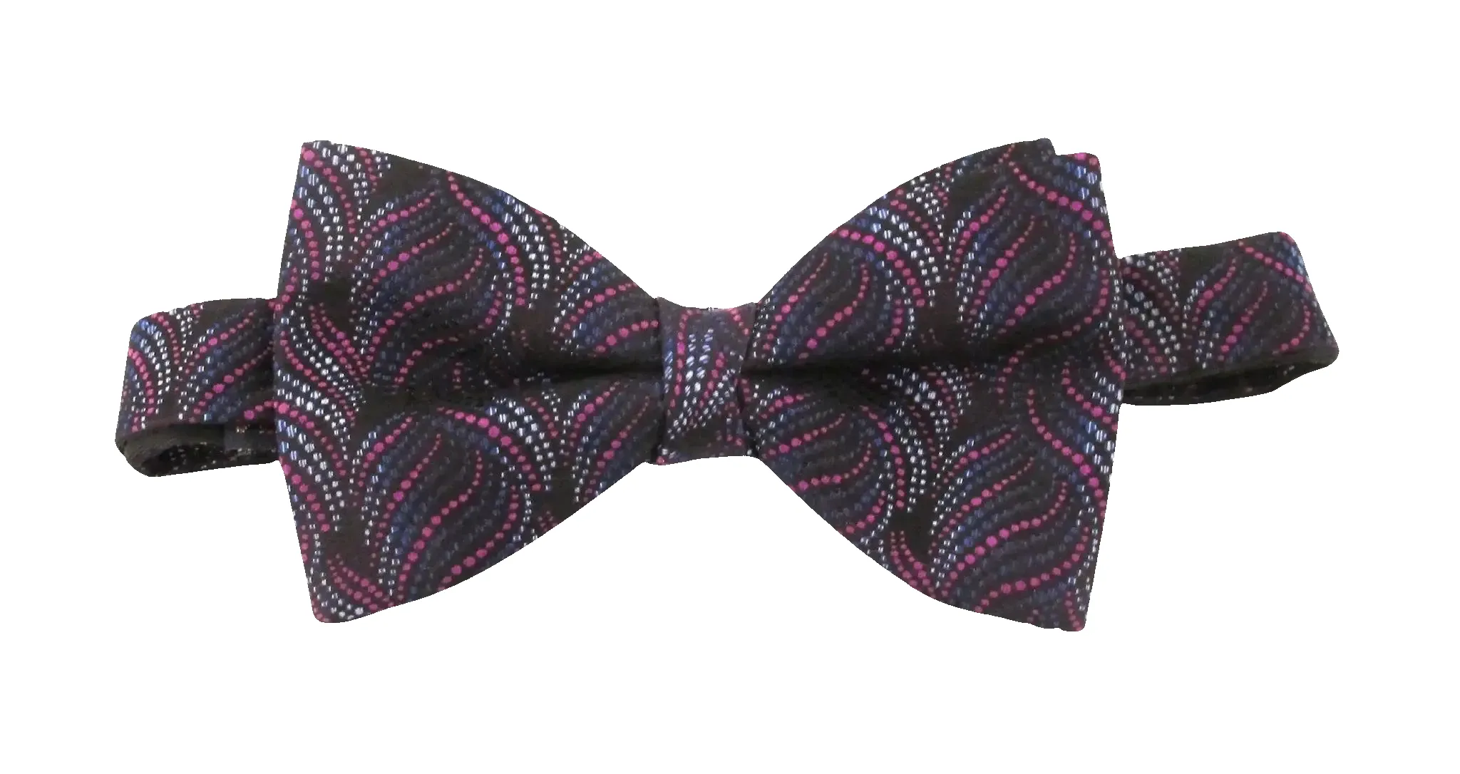 Van Buck Cerise & Blue Wave Silk Bow Tie sold by Coes