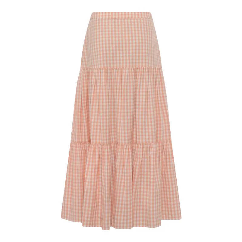 Great Plains Classic Gingham Tiered Midi Skirt sold by Coes