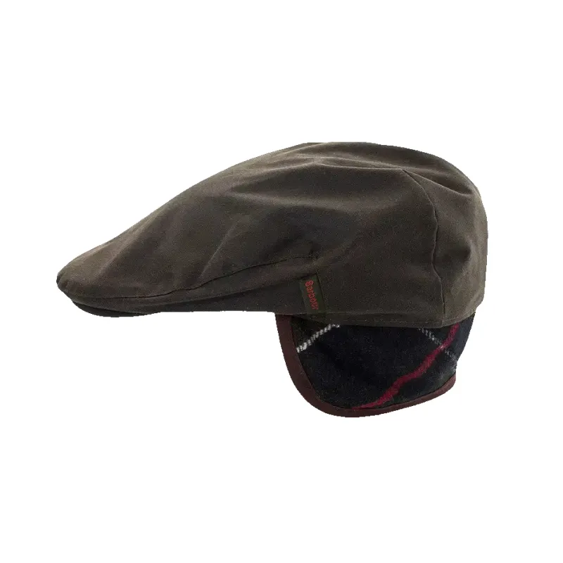 Barbour Cheviot Tartan Cap in Olive sold by Coes