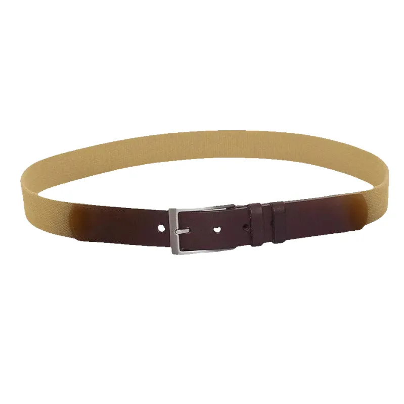 Oxford Leathercraft Elasticated Webbing Belt in Camel sold by Coes