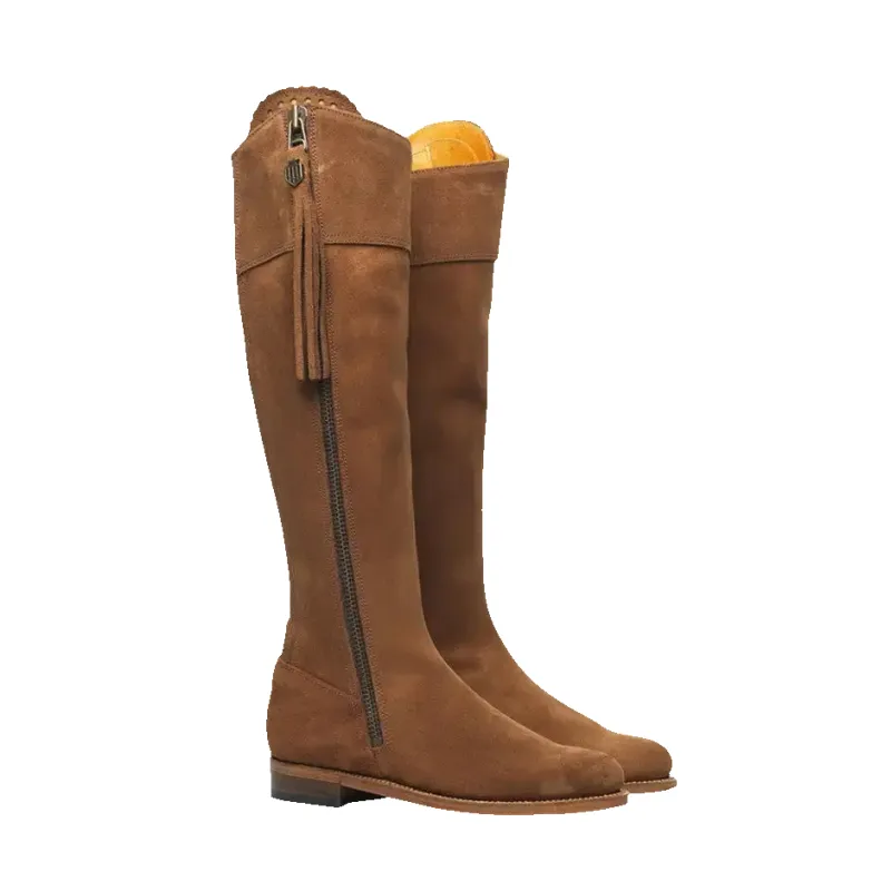 Fairfax & Favor Regina Suede Boots in Tan made by Fairfax & Favor