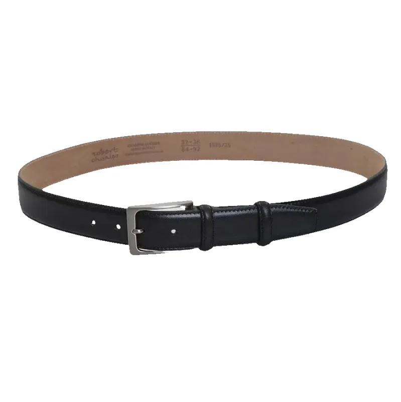 Robert Charles Leather Belt in Black sold by Coes