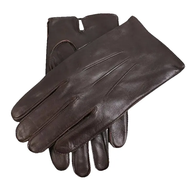 Dents Fleece Lined Leather Gloves in Brown sold by Coes