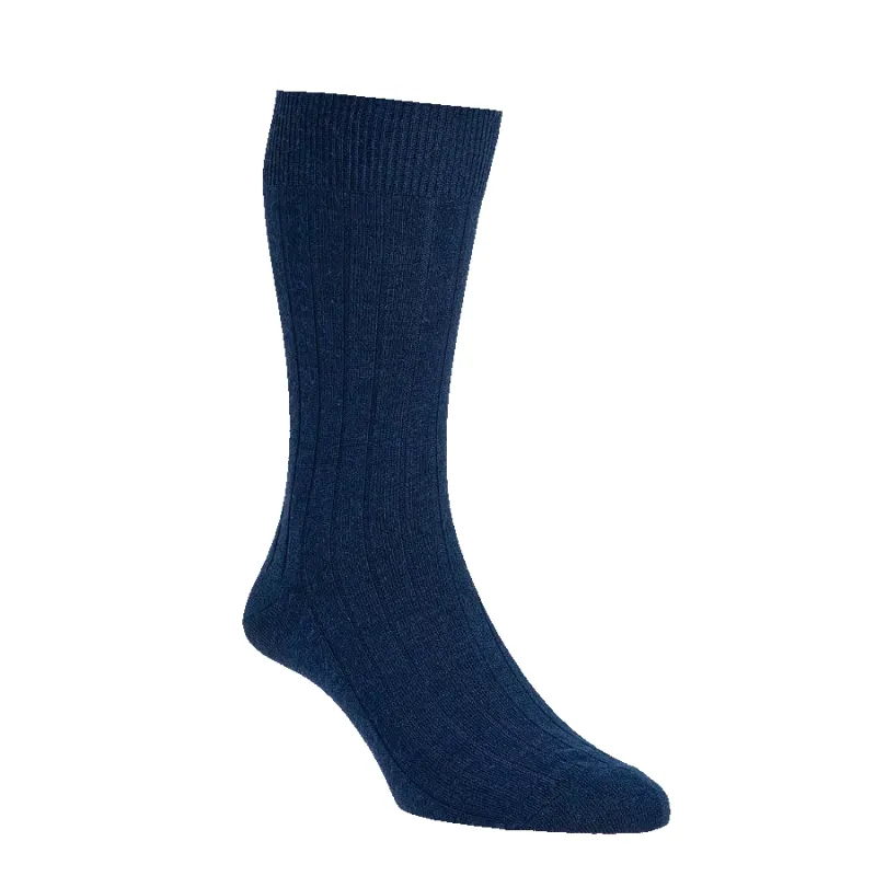 HJ Hall HJ160/2 Executive Socks in Dark Navy made by Coes
