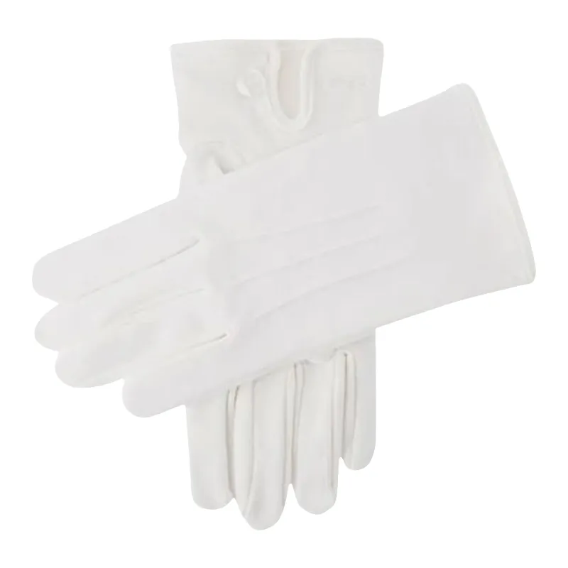 Dents Curzon White Button Gloves in White sold by Coes